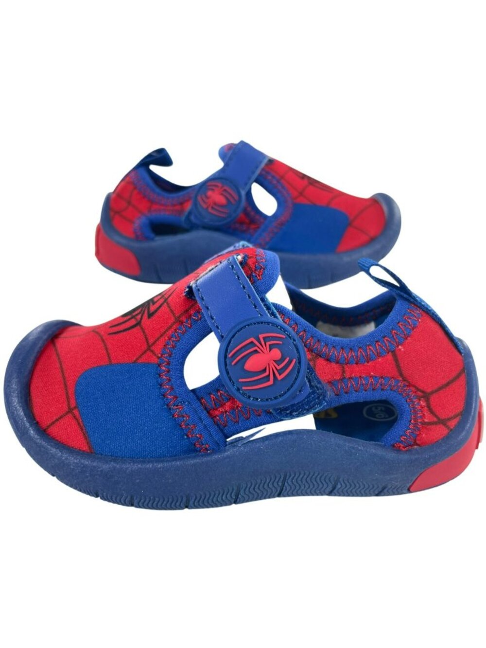 Marvel Spider-Man Water Shoes Red & Blue Adjustable Toddler Boys Size 5/6 NEW - Picture 1 of 12